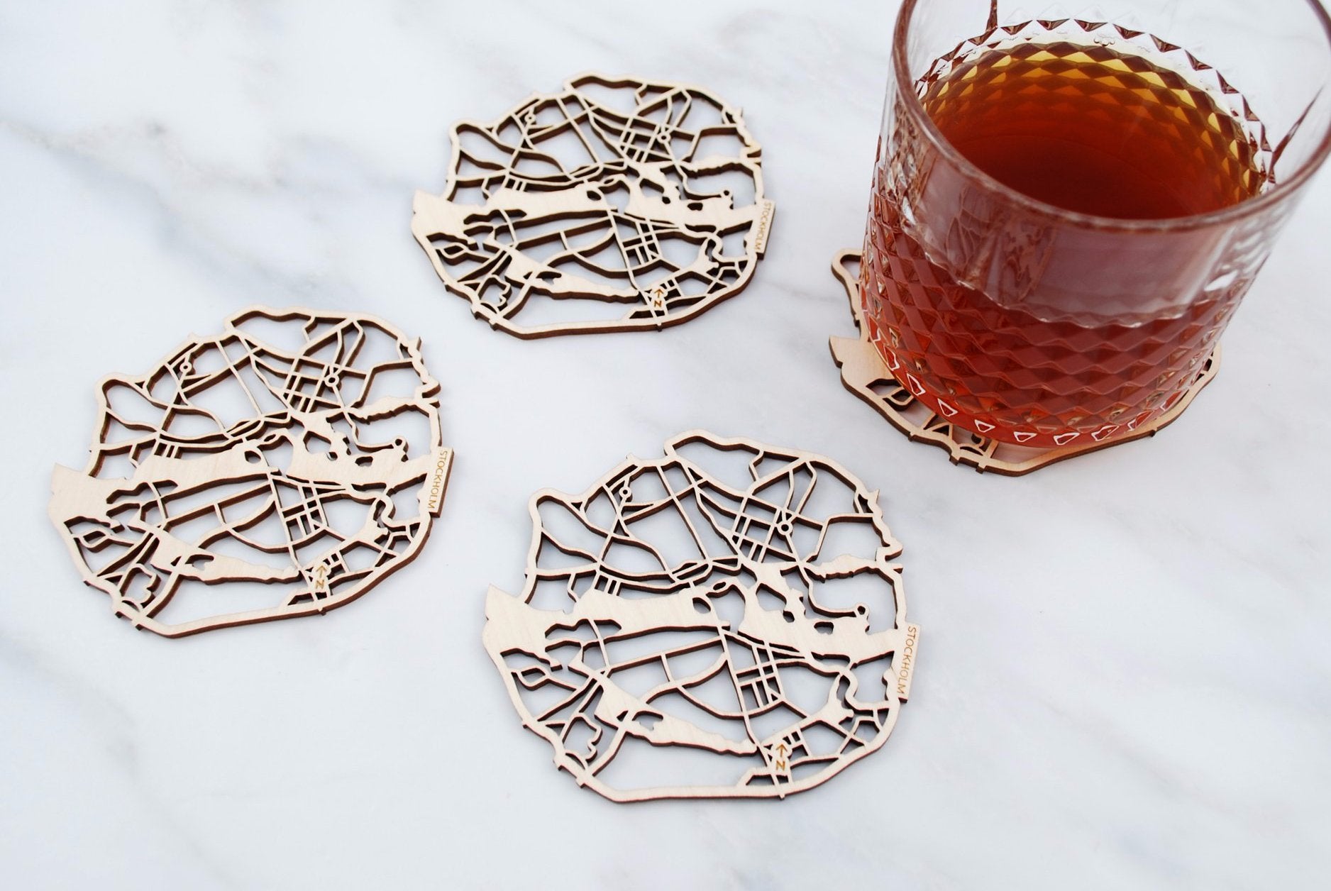 Stockholm Map Coasters (set of 4)