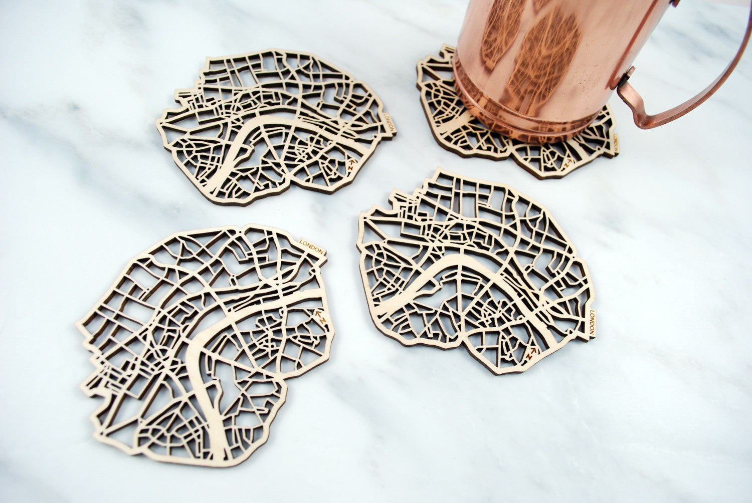 London Map Coasters (set of 4)