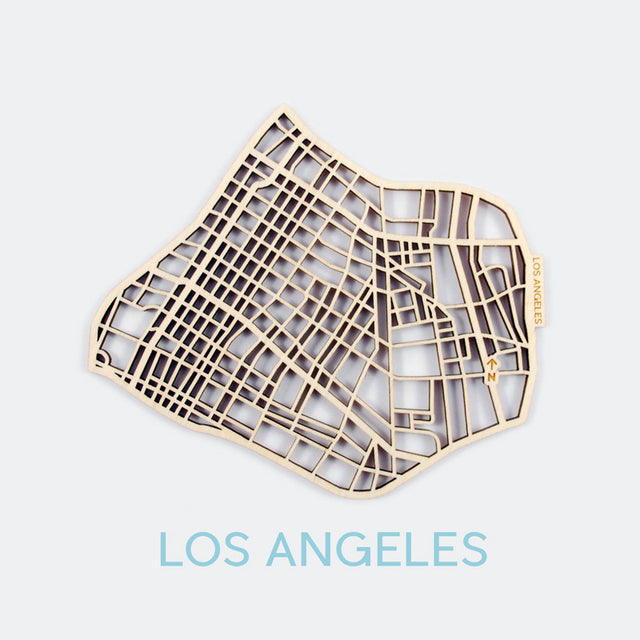 Los Angeles Map Coasters (set of 4)