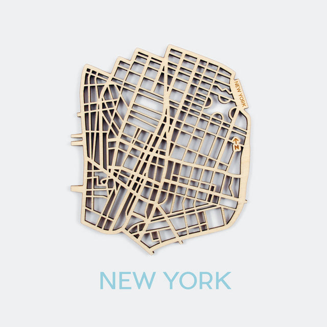New York Map Coasters (set of 4)