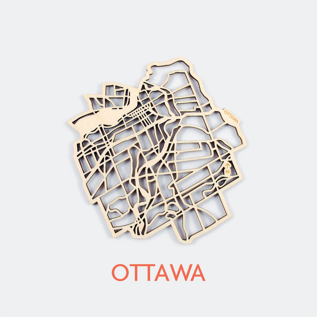 Ottawa Map Coasters (set of 4)