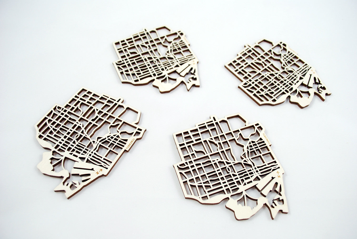Toronto Map Coasters (set of 4)