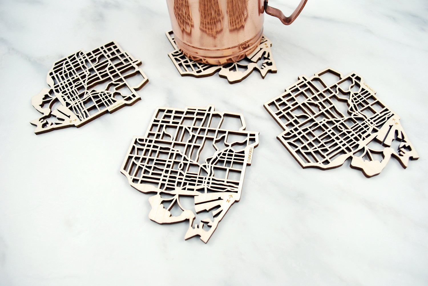 Toronto Map Coasters (set of 4)