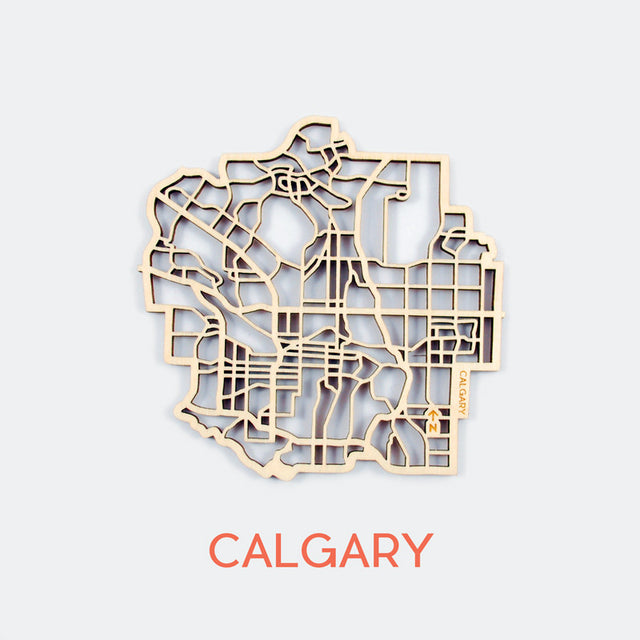 Calgary Map Coasters (set of 4)