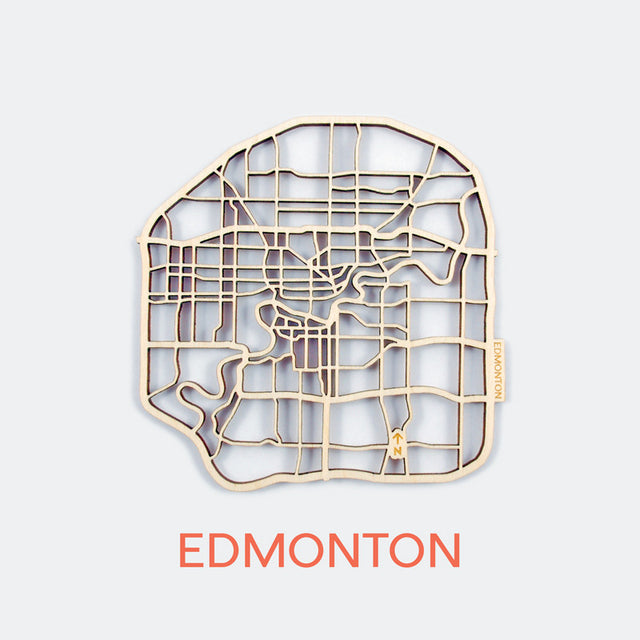 Edmonton Map Coasters (set of 4)