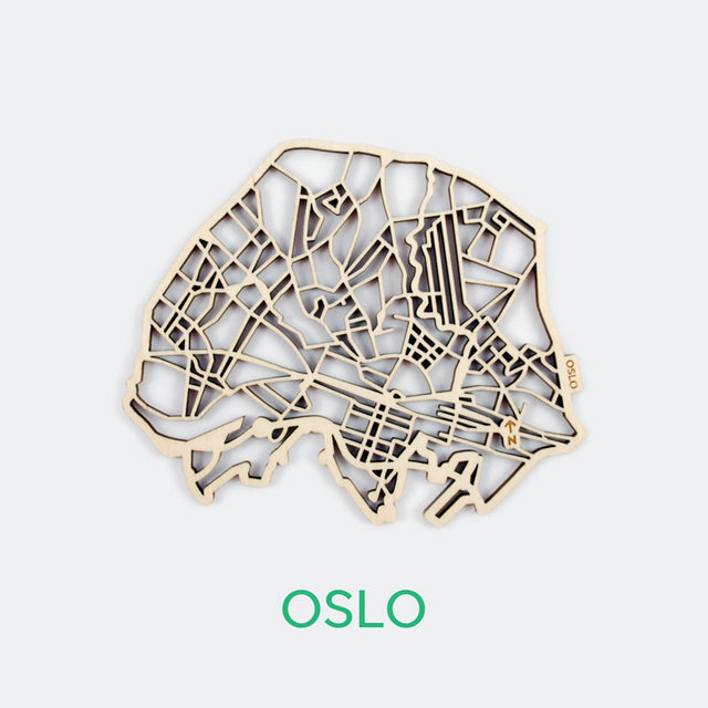 Oslo Map Coasters (set of 4)