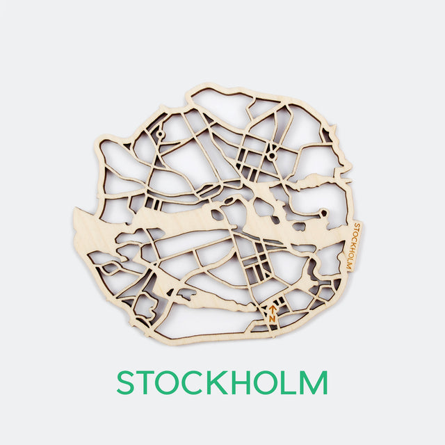 Stockholm Map Coasters (set of 4)
