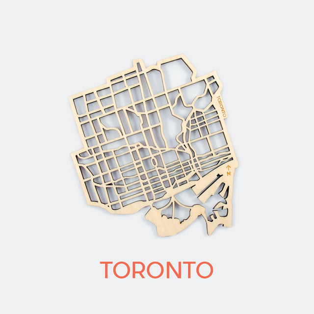 Toronto Map Coasters (set of 4)