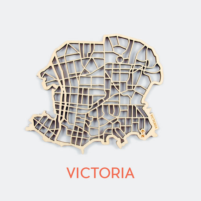 Victoria Map Coasters (set of 4)