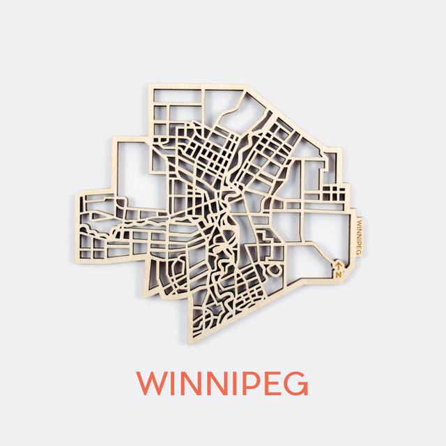 Winnipeg Map Coasters (set of 4)